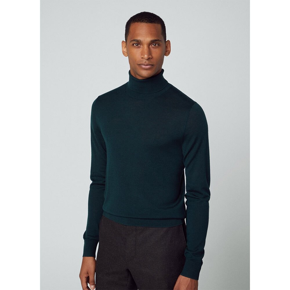 

Свитер Hackett Merino Roll Neck, зеленый