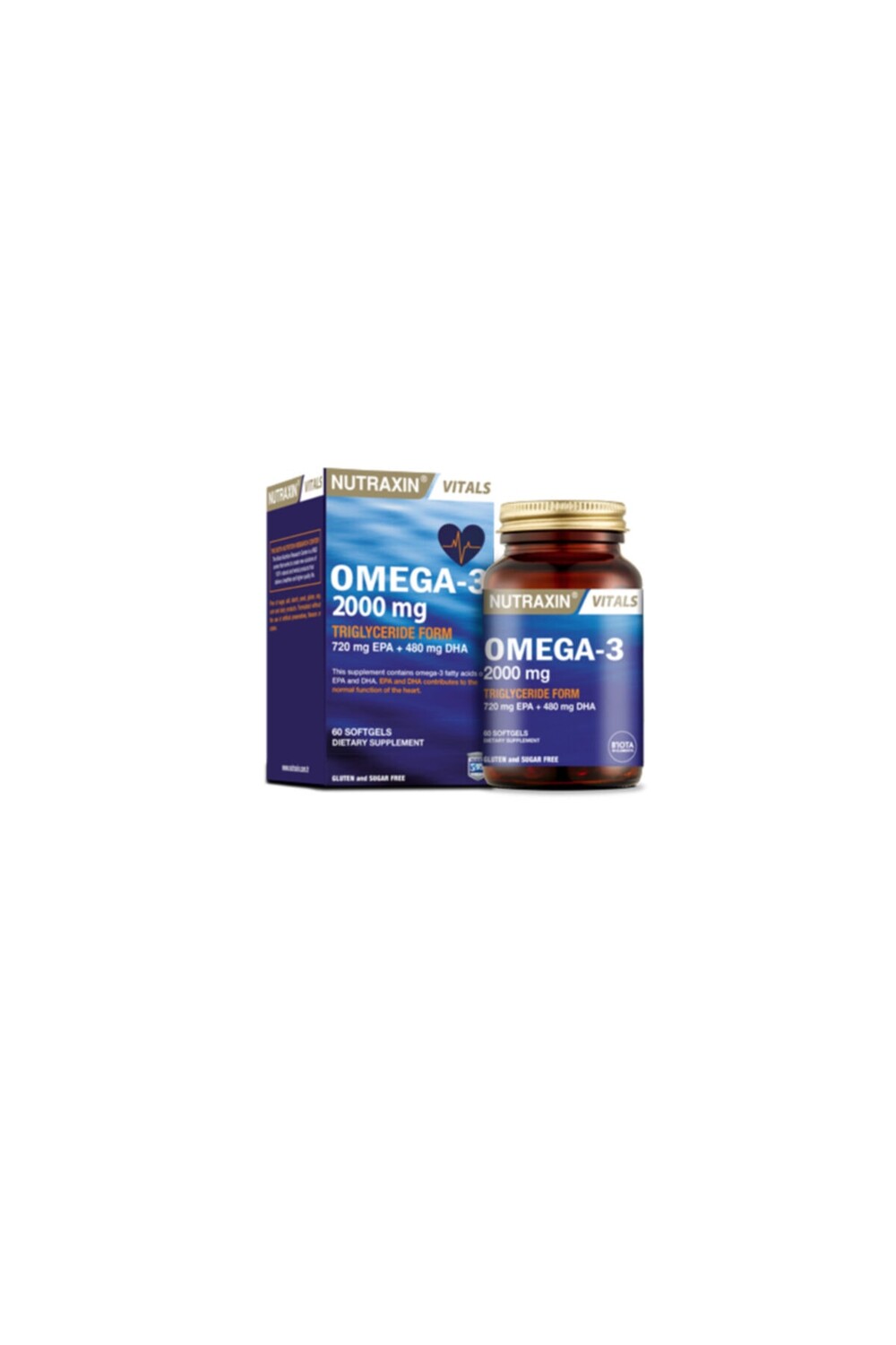 

Nutraxin Омега-3 рыбий жир 2000 мг 60 мягких капсул