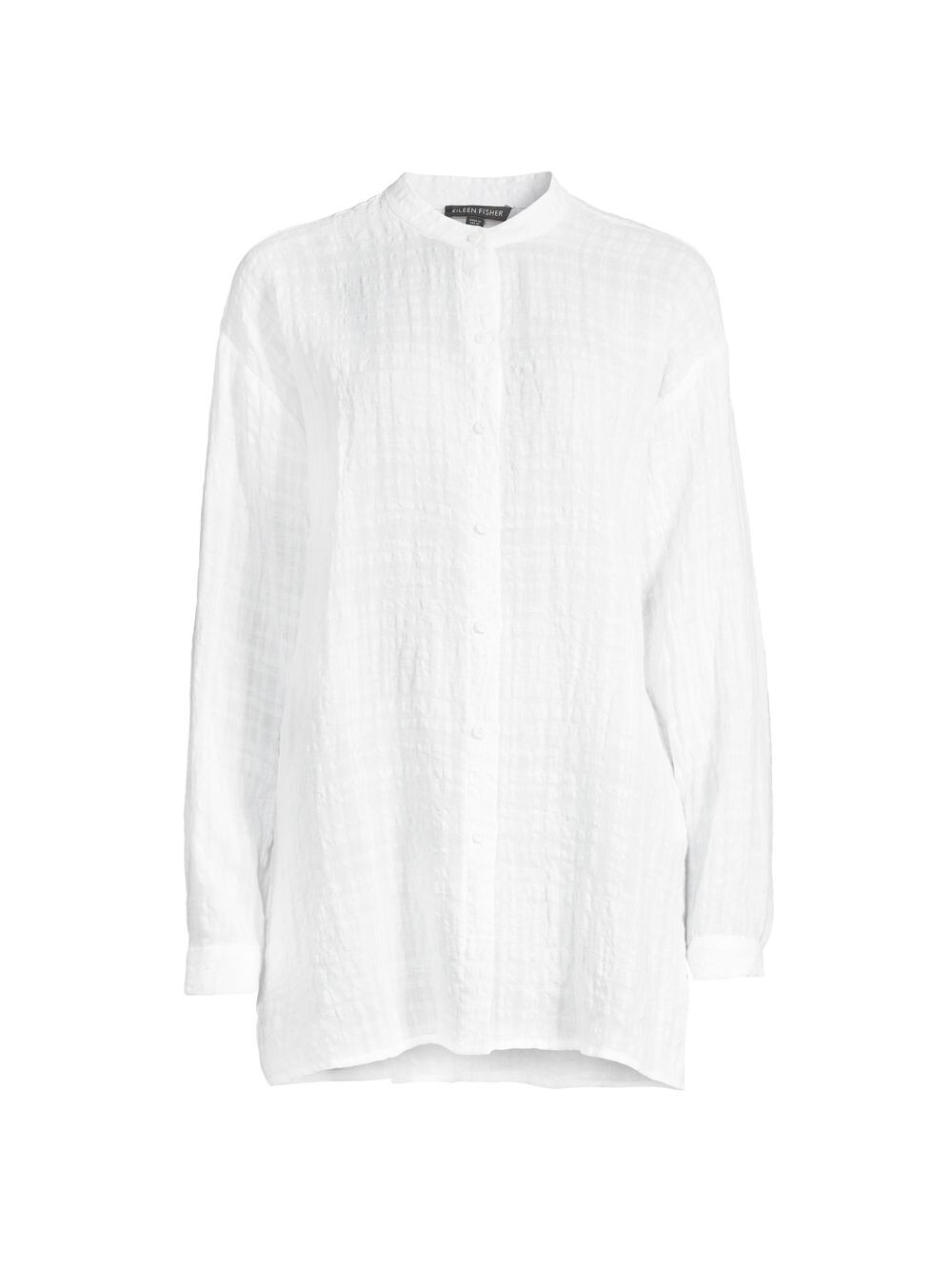 

Рубашка с воротником-стойкой Eileen Fisher, белый