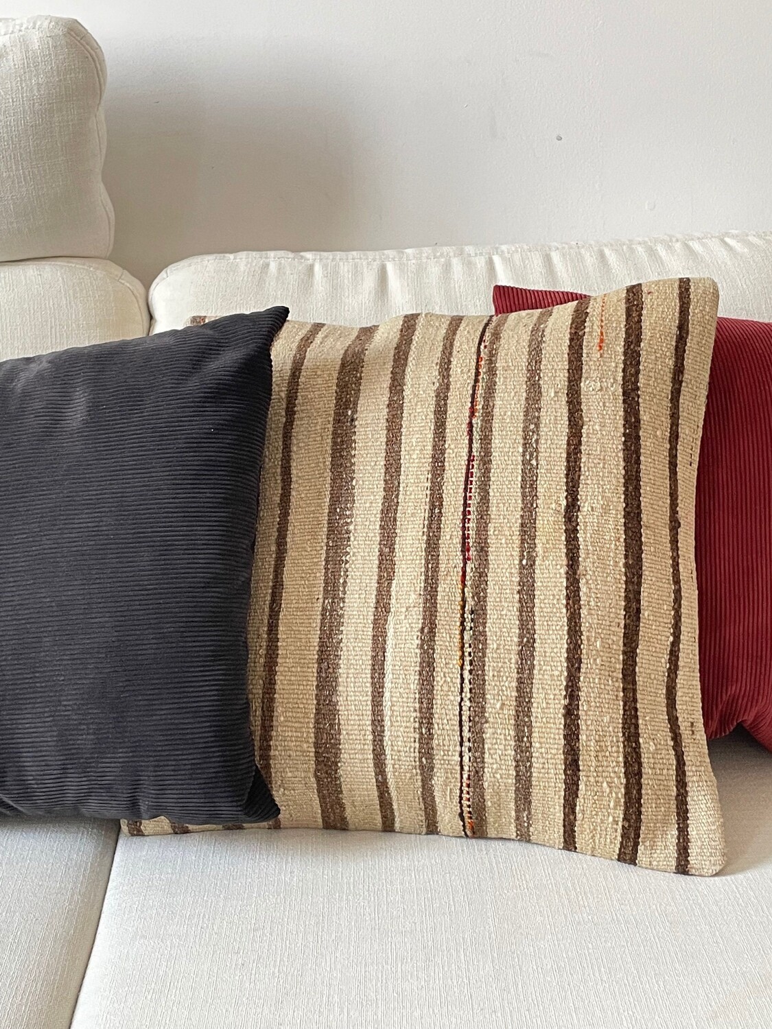 

Подушка для скамьи Kilim, полосатая наволочка в стиле бохо, декоративная подушка ручной работы, поясничная турецкая подушка Kilim, подарок для дома, уникальный подарок для дома