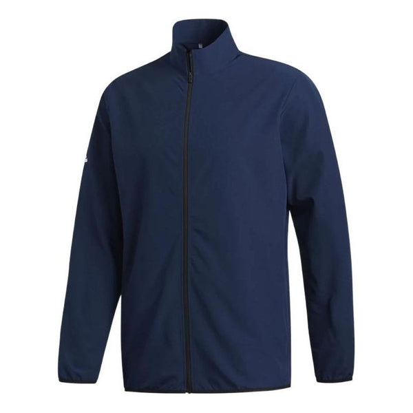 Куртка Men's adidas Golf Core Solid Color Zipper Sports Stand Collar Windproof Jacket Blue, синий
