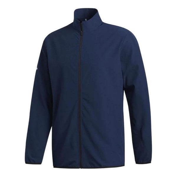 

Куртка Men's adidas Golf Core Solid Color Zipper Sports Stand Collar Windproof Jacket Blue, синий