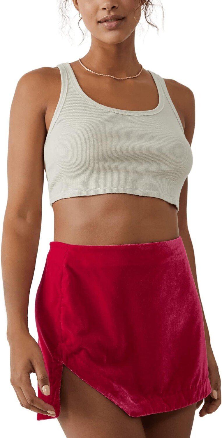 

Юбка Annalise Velvet Mini Free People, цвет Pink Phenom