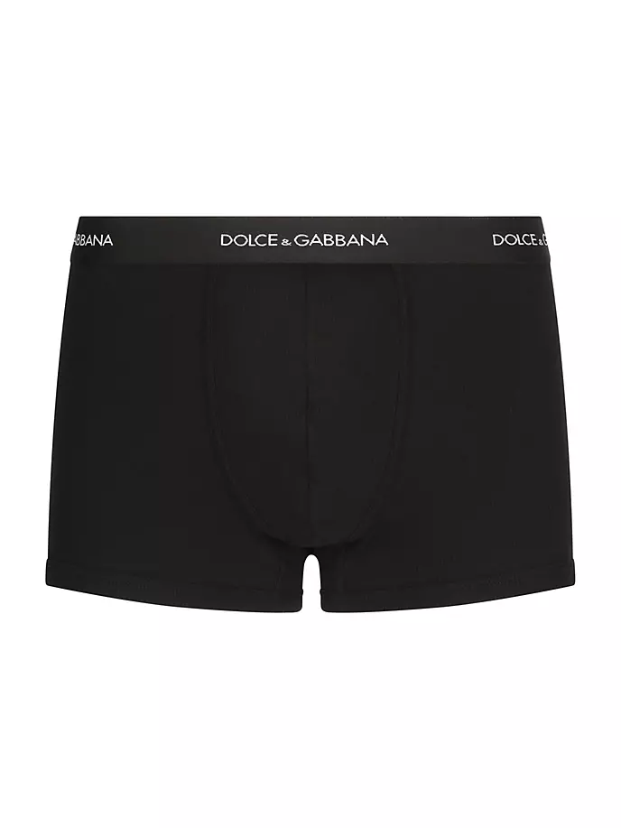 

Хлопковые боксеры с логотипом Dolce&Gabbana, черный