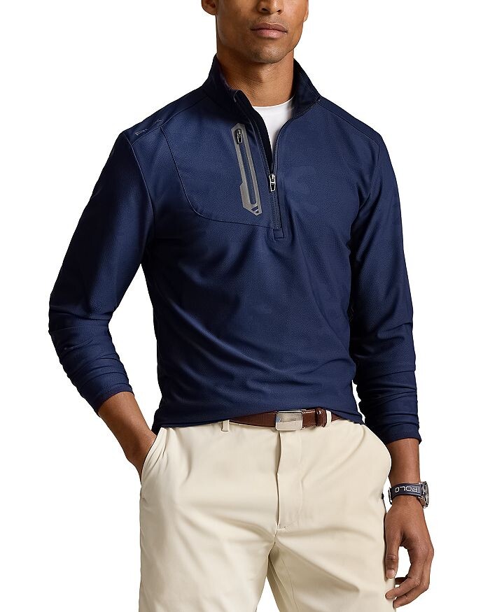 

Пуловер с камуфляжным принтом и молнией Polo Ralph Lauren, синий