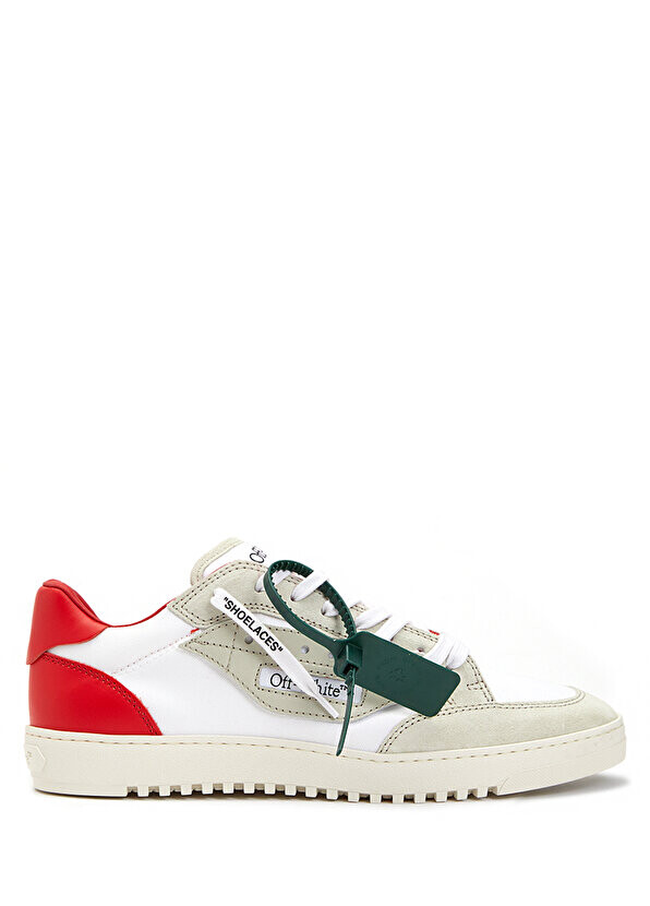 

Красно-белые мужские кожаные кроссовки 5.0 off court Off-White, Красный