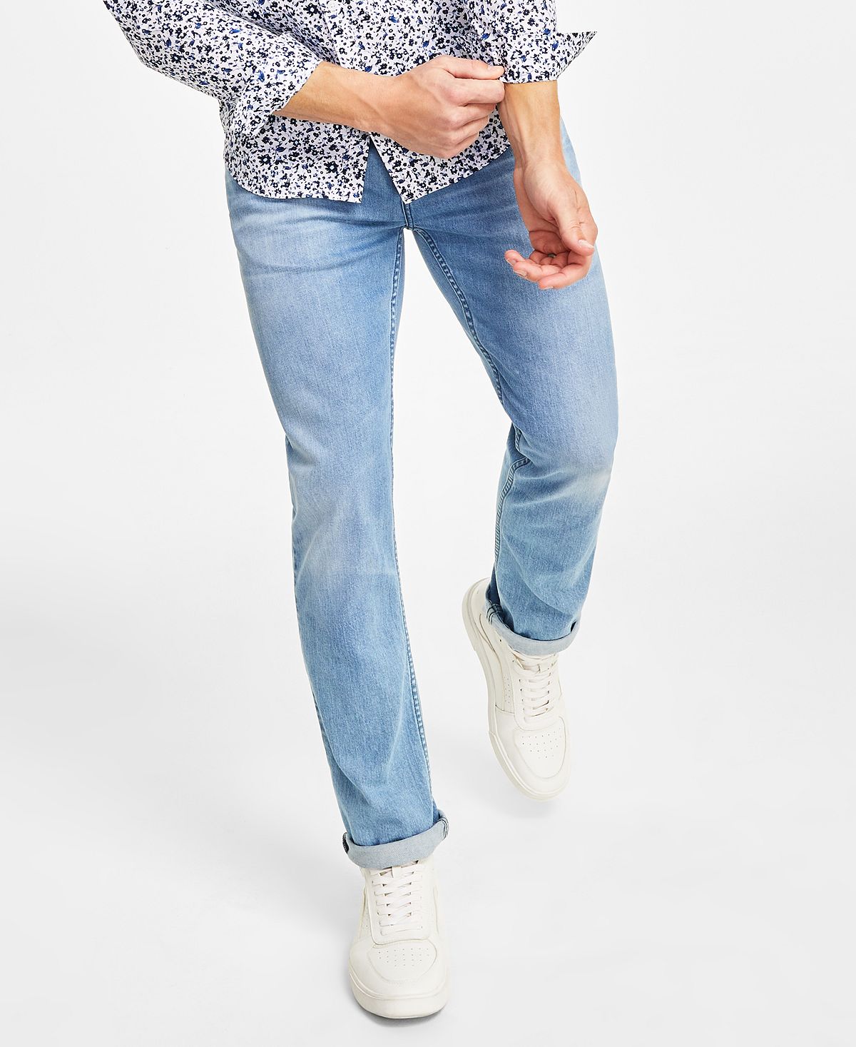 цена Мужские легкие потертые рваные джинсы скинни I.N.C. International Concepts