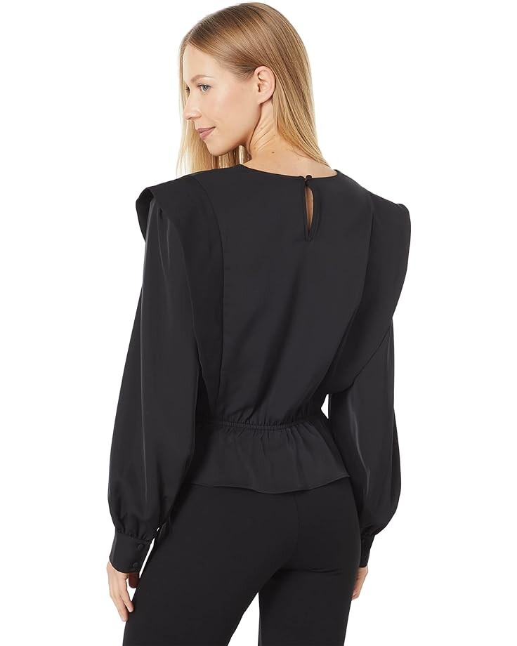 

Топ WAYF Lipton Long Sleeve Peplum Top, черный