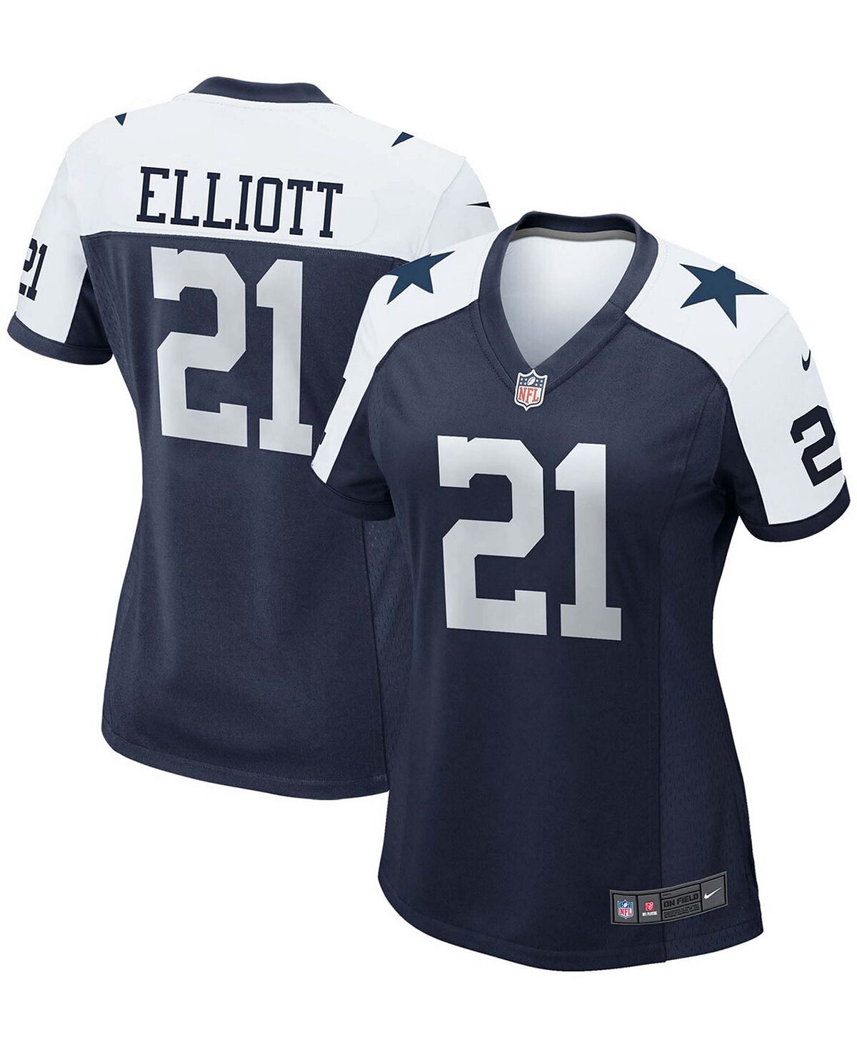 

Женская футболка Ezekiel Elliott Navy Dallas Cowboys Alternate Game Team Nike, темно-синий
