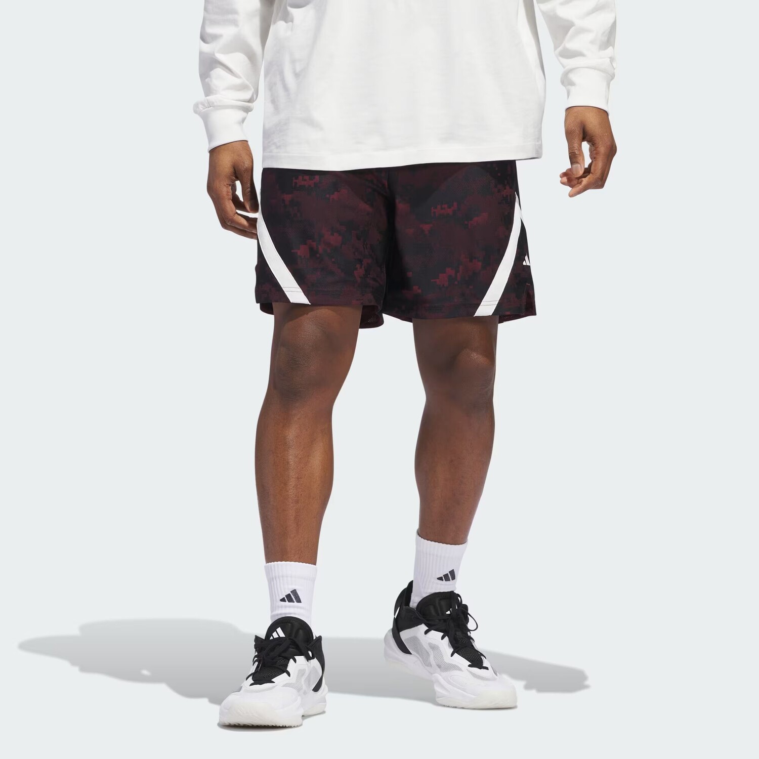 

Жаккардовые шорты Select Adidas, цвет Maroon/Cloud White