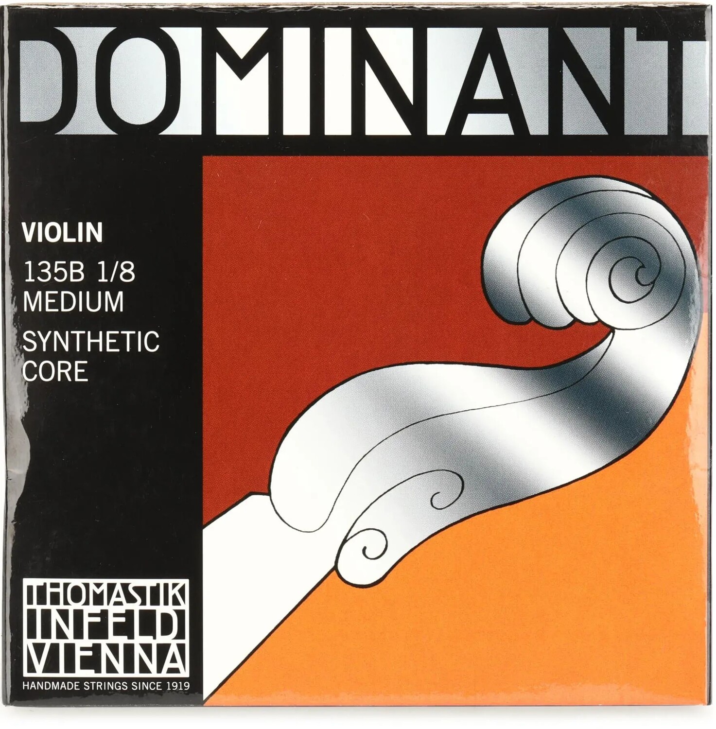 

Набор струн для скрипки Thomastik-Infeld 135B Dominant, размер 1/8, со стальным шаровым наконечником E