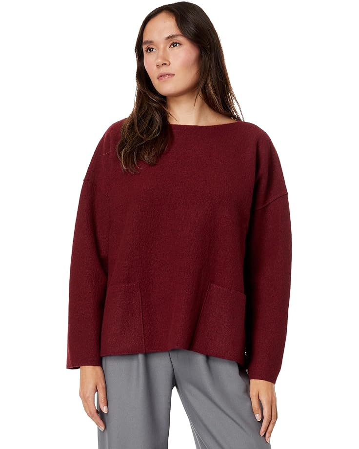 

Топ Eileen Fisher Bateau Neck Box Top, цвет Red Cedar