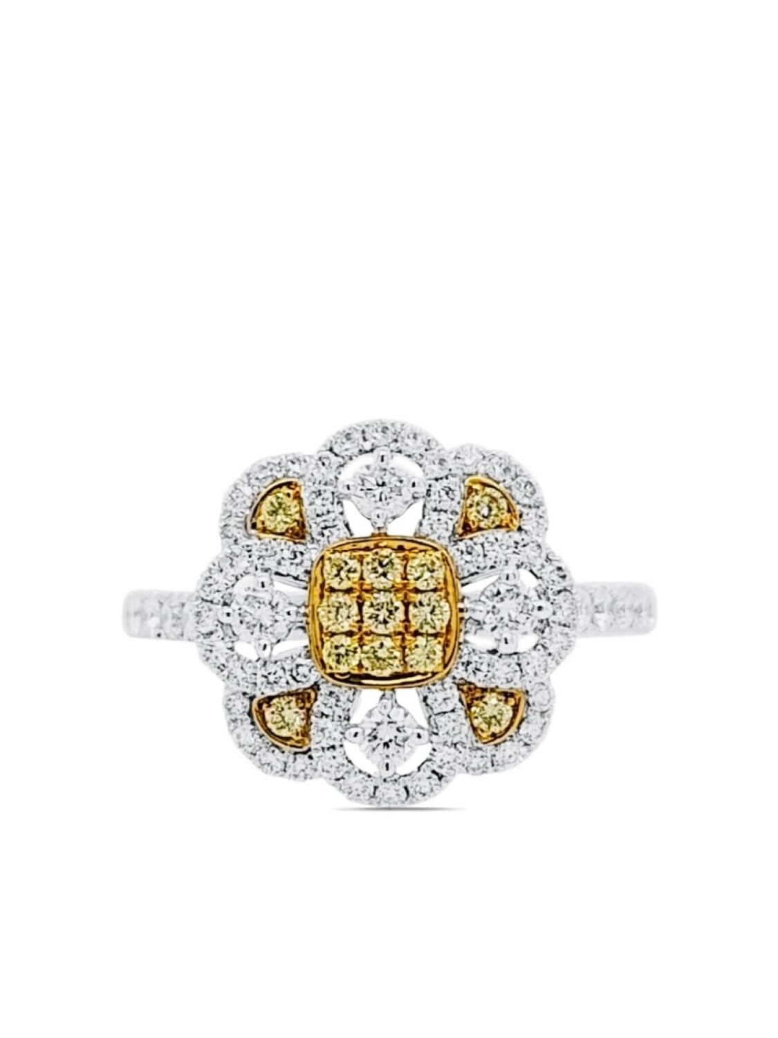 

Кольцо с бриллиантом из 18-каратного золота HYT Jewelry, серебряный