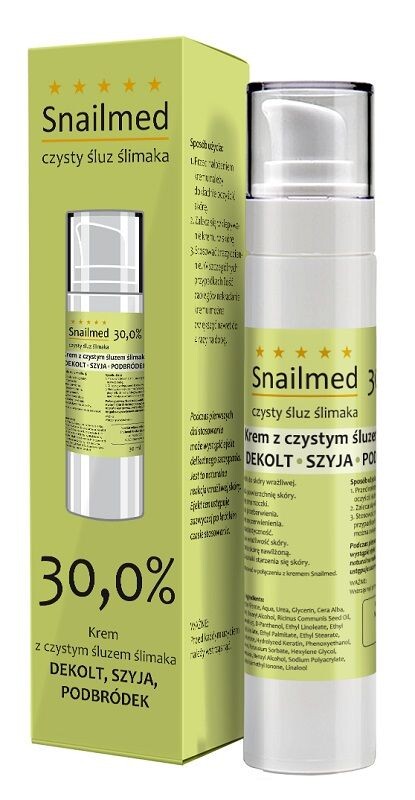 Snailmed Czysty Śluz Ślimaka 30,0% крем для лица, шеи и декольте, 50 ml