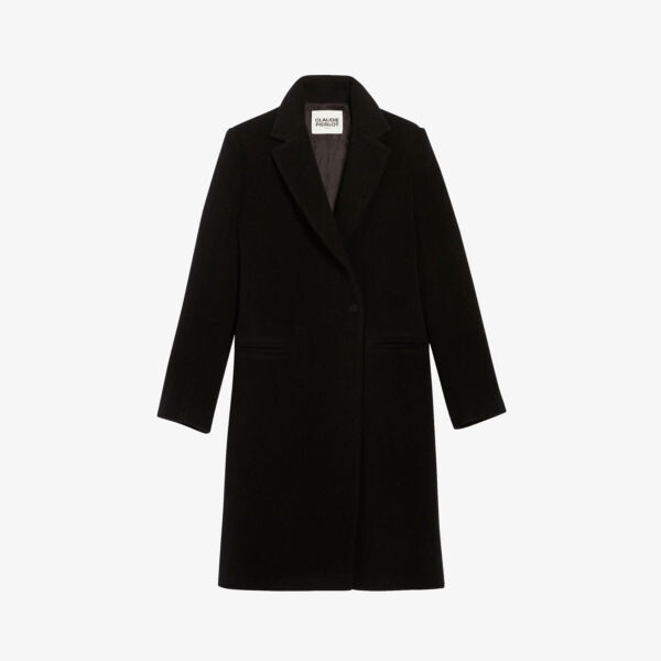 

Шерстяное пальто прямого кроя Goodbis средней длины Claudie Pierlot, цвет noir / gris