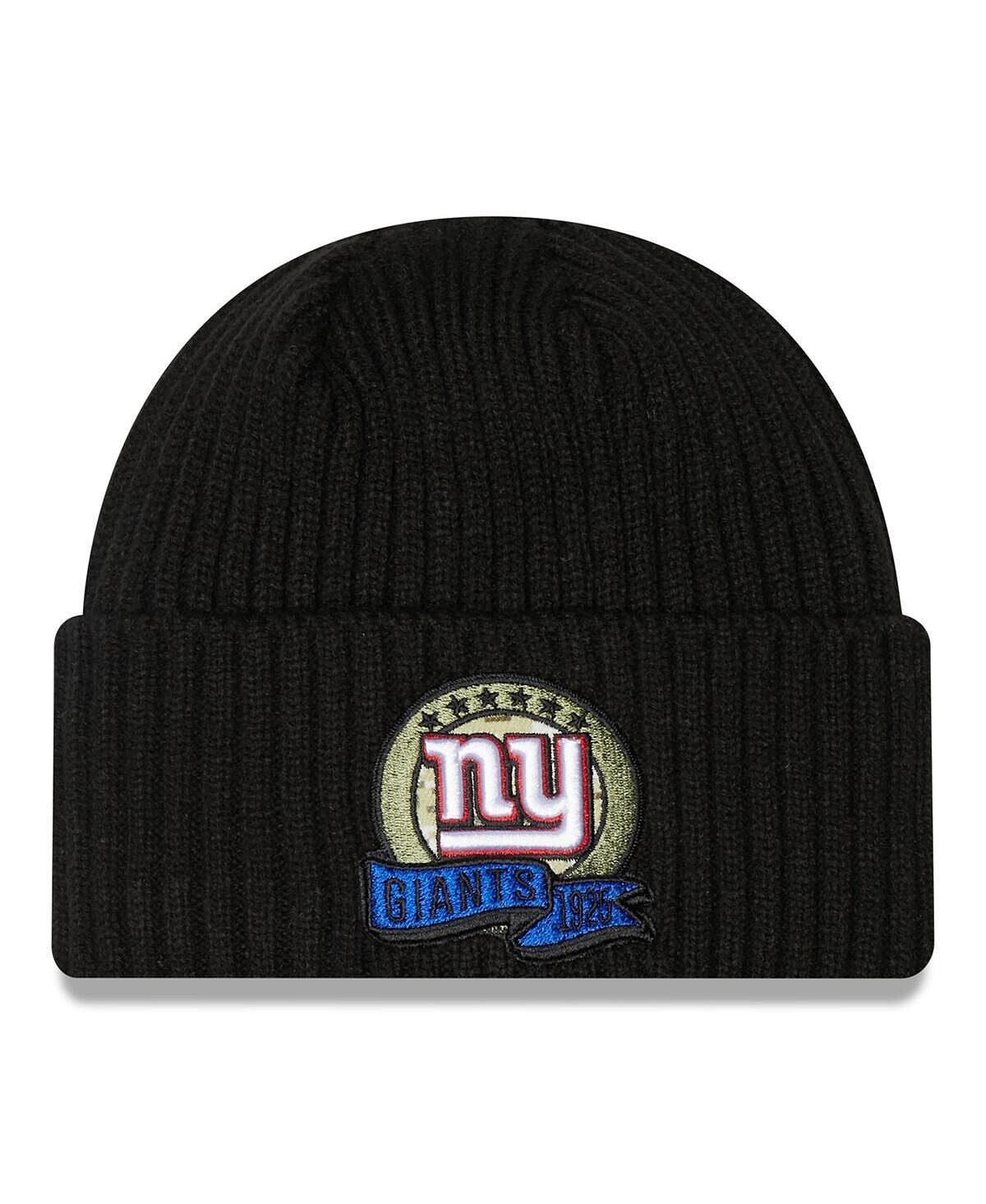 

Черная вязаная шапка New York Giants 2022 для мальчиков Youth Boys Salute To Service New Era