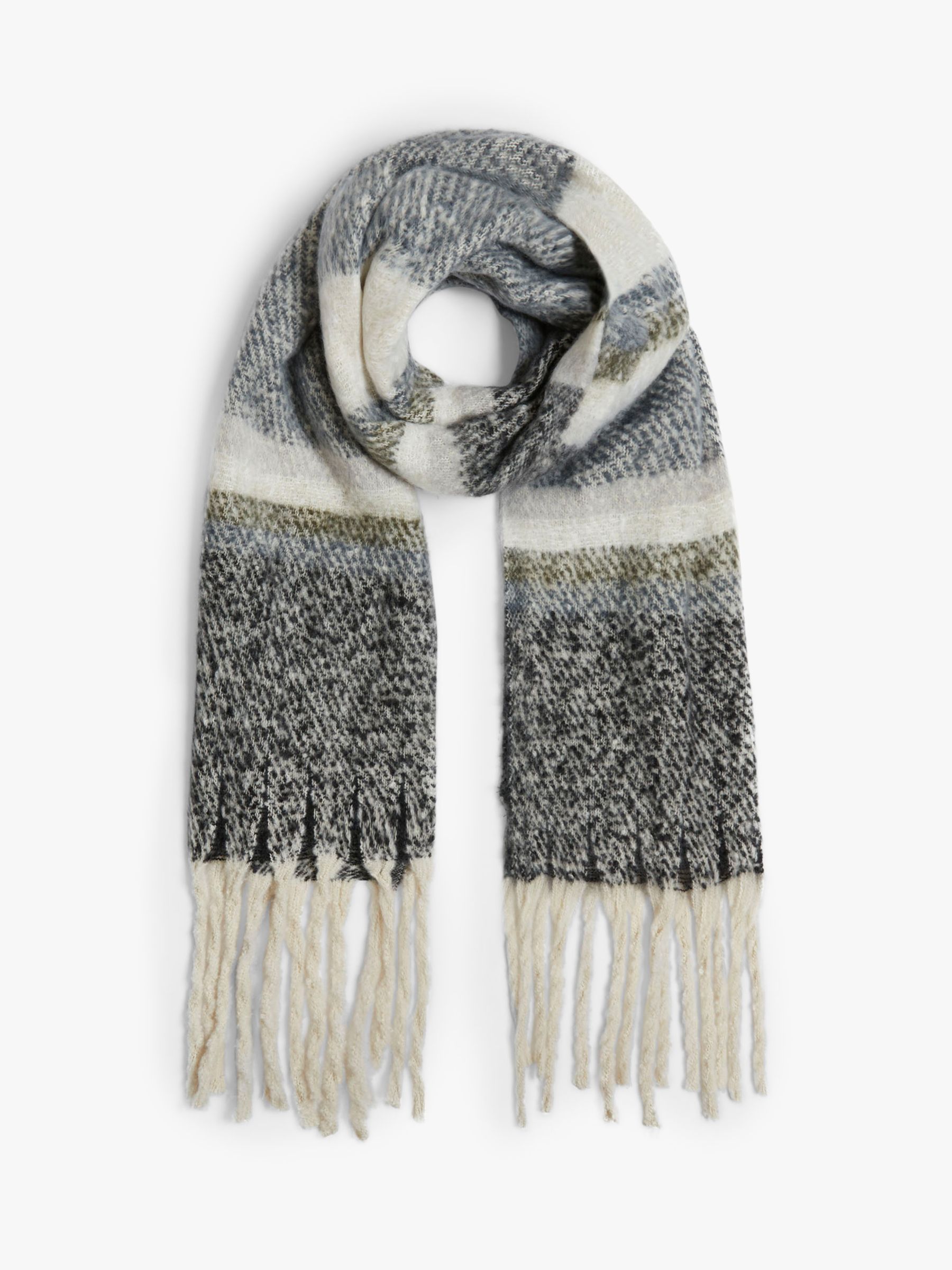Полосатый шарф-одеяло James Lakeland, черный полосатый шарф одеяло james lakeland синий