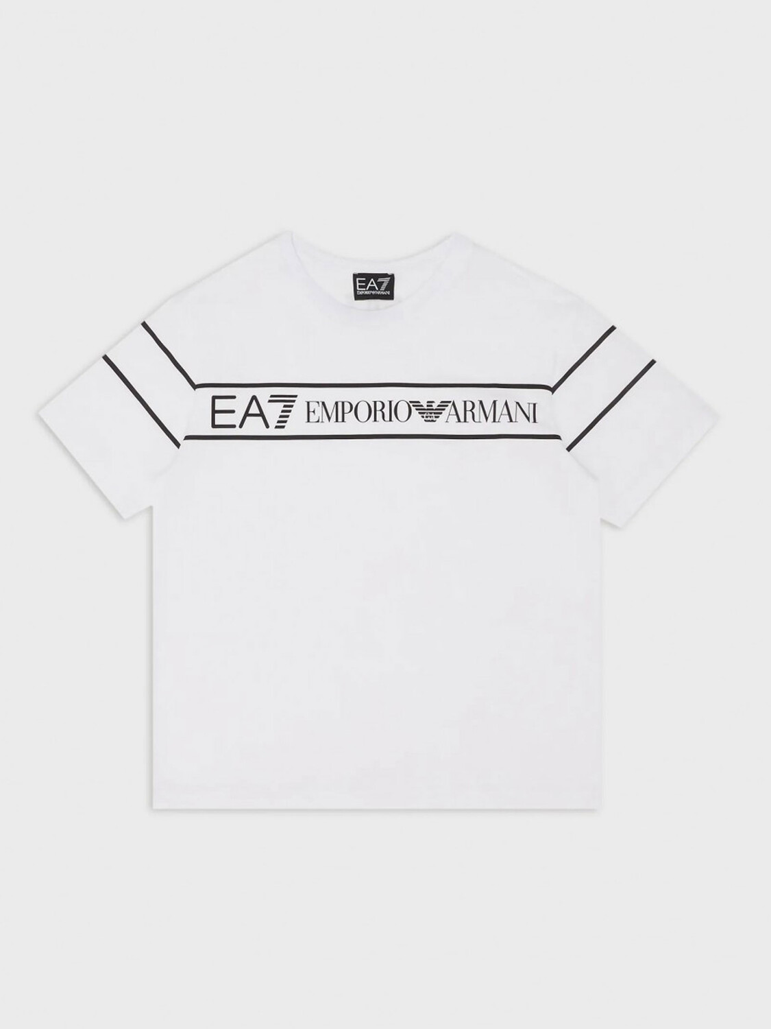 

EMPORIO ARMANI Детская футболка из хлопка, белый/черный