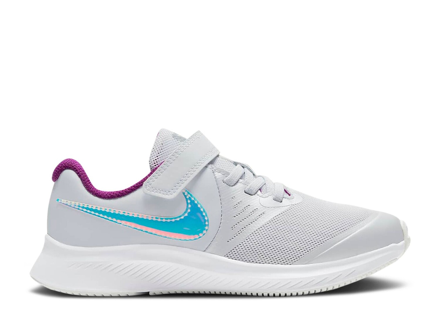 

Кроссовки Nike Star Runner 2 Power Ps 'Pure Platinum Iridescent Swoosh', серый