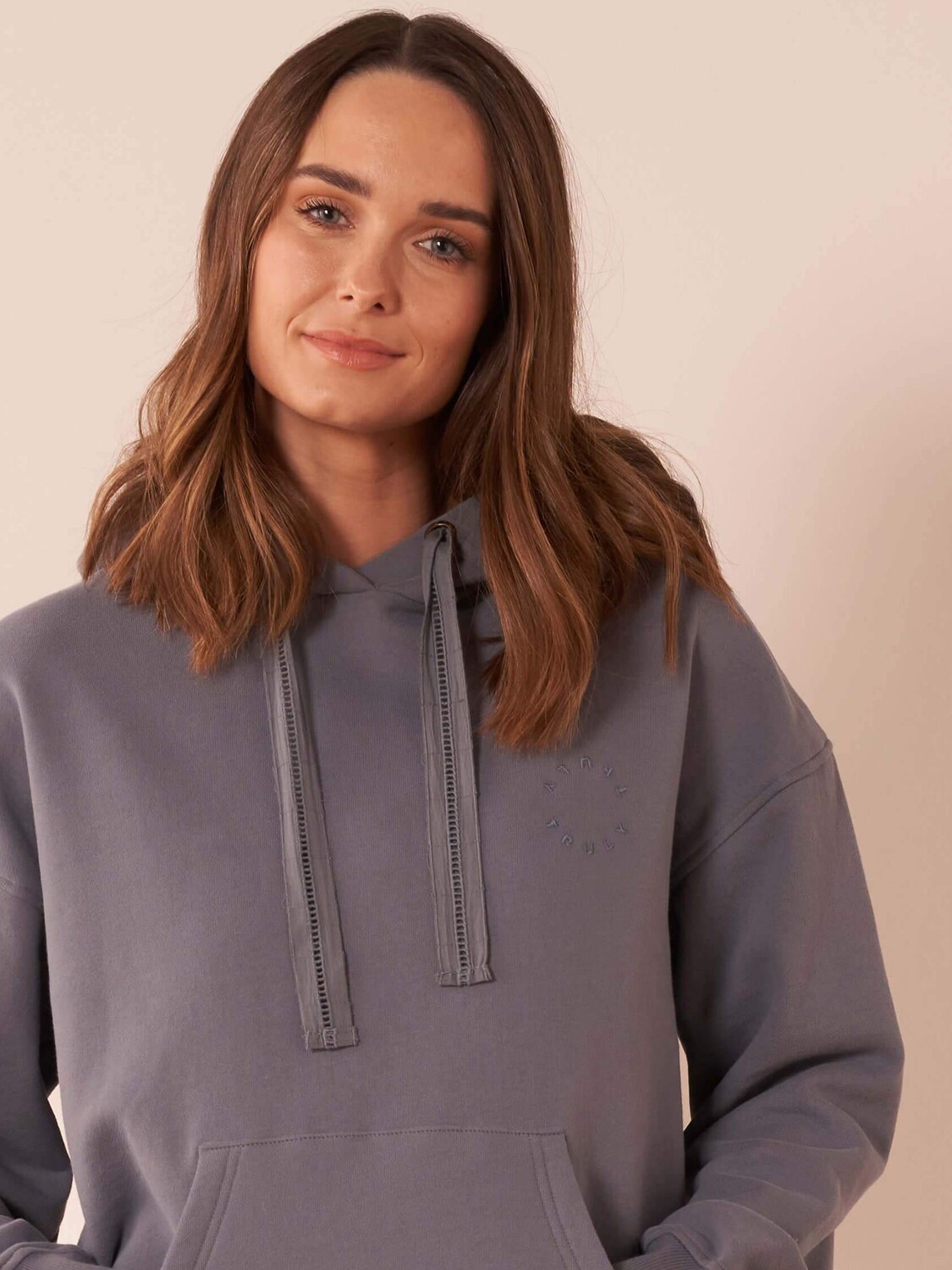 

Толстовка Truly Henley из органического хлопка, темно-синяя, Синий