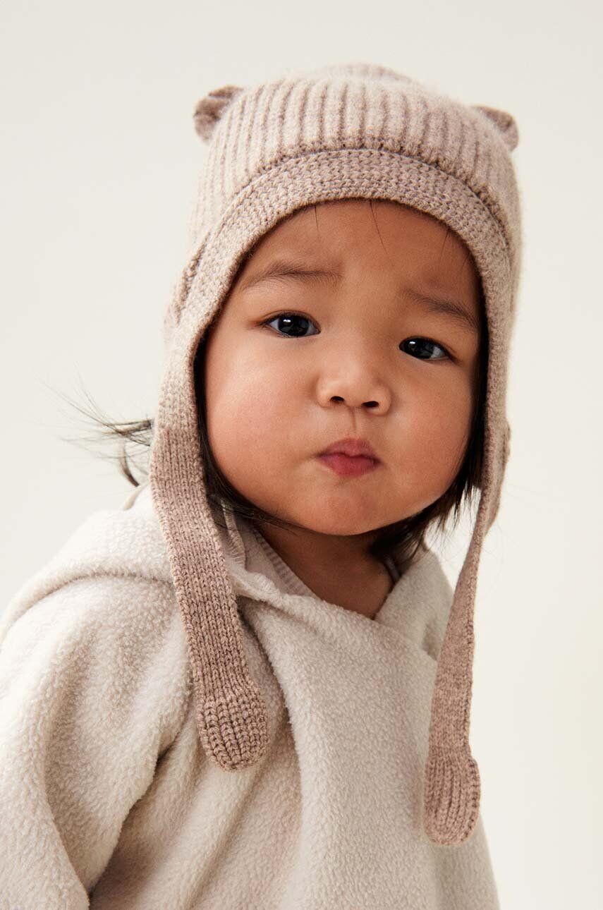 

Детская хлопковая шапка Liewood Aviana Baby Bonnet, бежевый