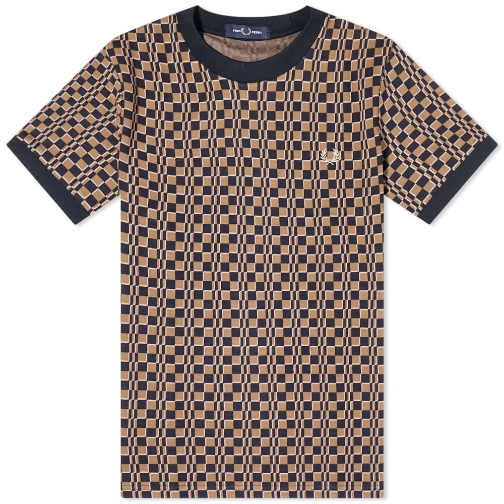 

Футболка с шахматной доской Fred Perry Glitch