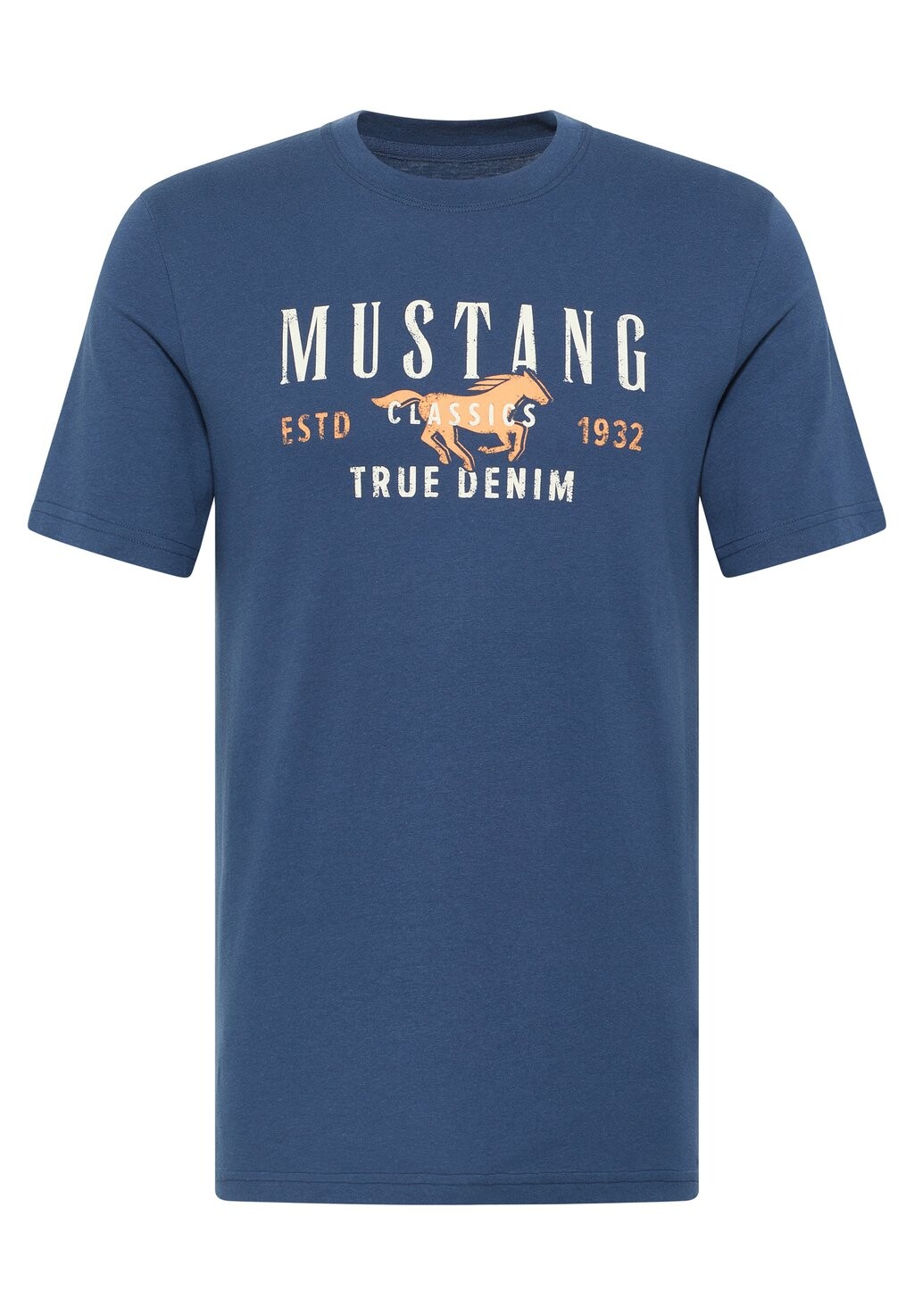 

Футболка с принтом Mustang, светло-синий