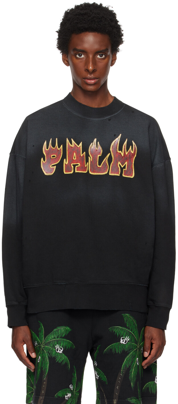 

Толстовка Palm Angels Black Flames