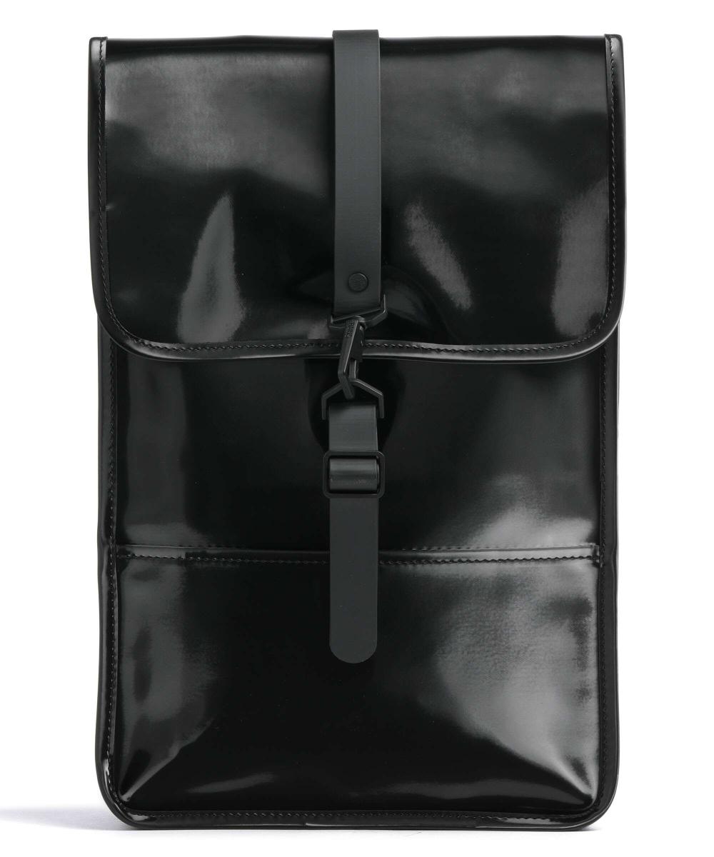 Мини-рюкзак полиэстер, полиуретан Rains, черный классический мини рюкзак rains черный