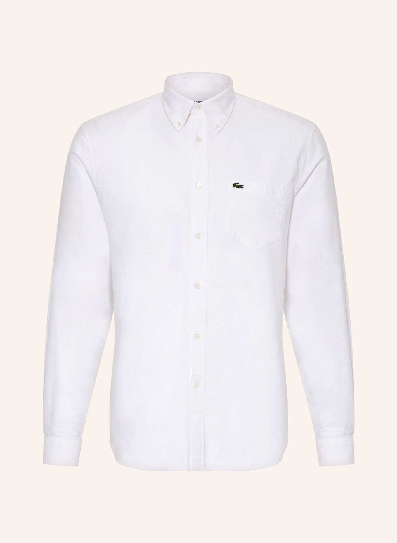 

Рубашка LACOSTE Regular Fit, кремовый