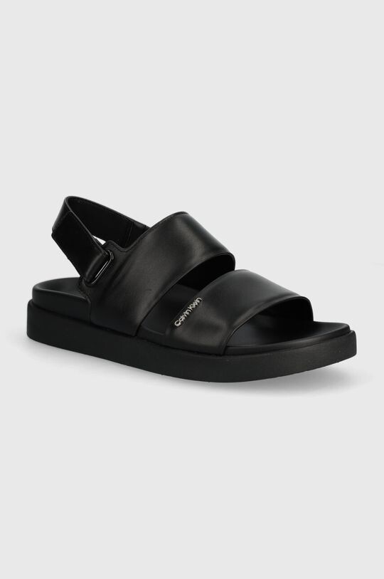 

Кожаные сандалии Flat Sandal Calvin Mtl Lth Calvin Klein, черный