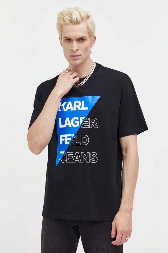 

Хлопковая футболка Karl Lagerfeld, черный
