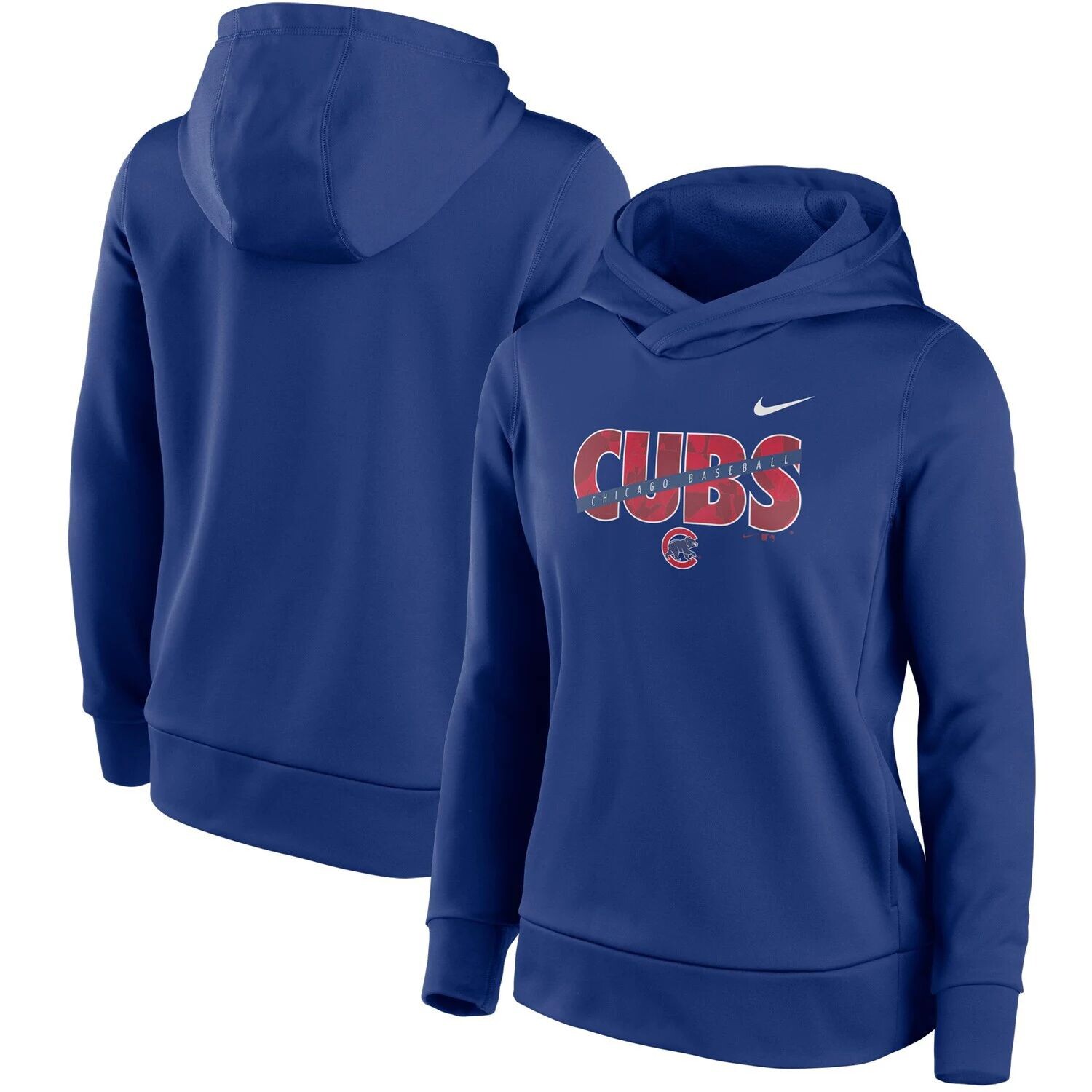 

Женский пуловер с капюшоном Nike Royal Chicago Cubs Club Angle Performance Nike
