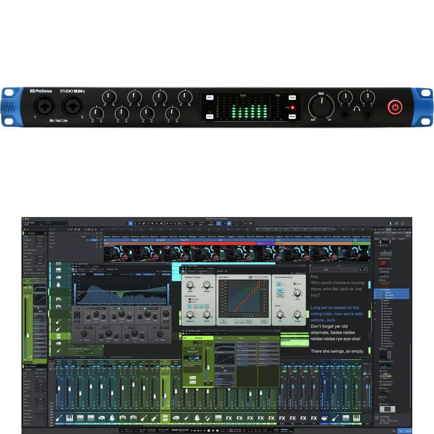 

PreSonus Studio 1824 и профессиональный комплект Studio One