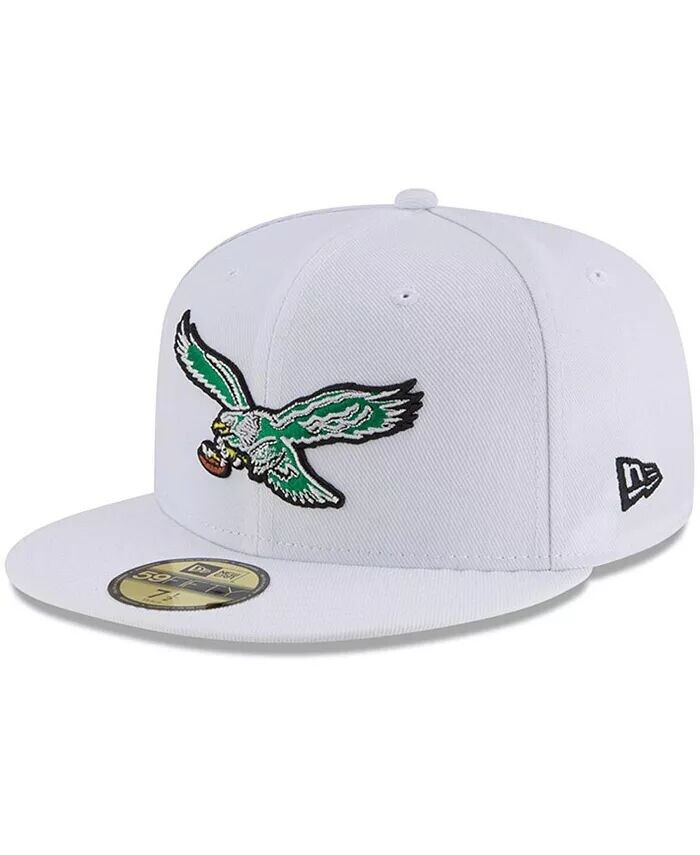 

Мужская белая приталенная шляпа Philadelphia Eagles Throwback Logo Omaha 59FIFTY New Era, белый