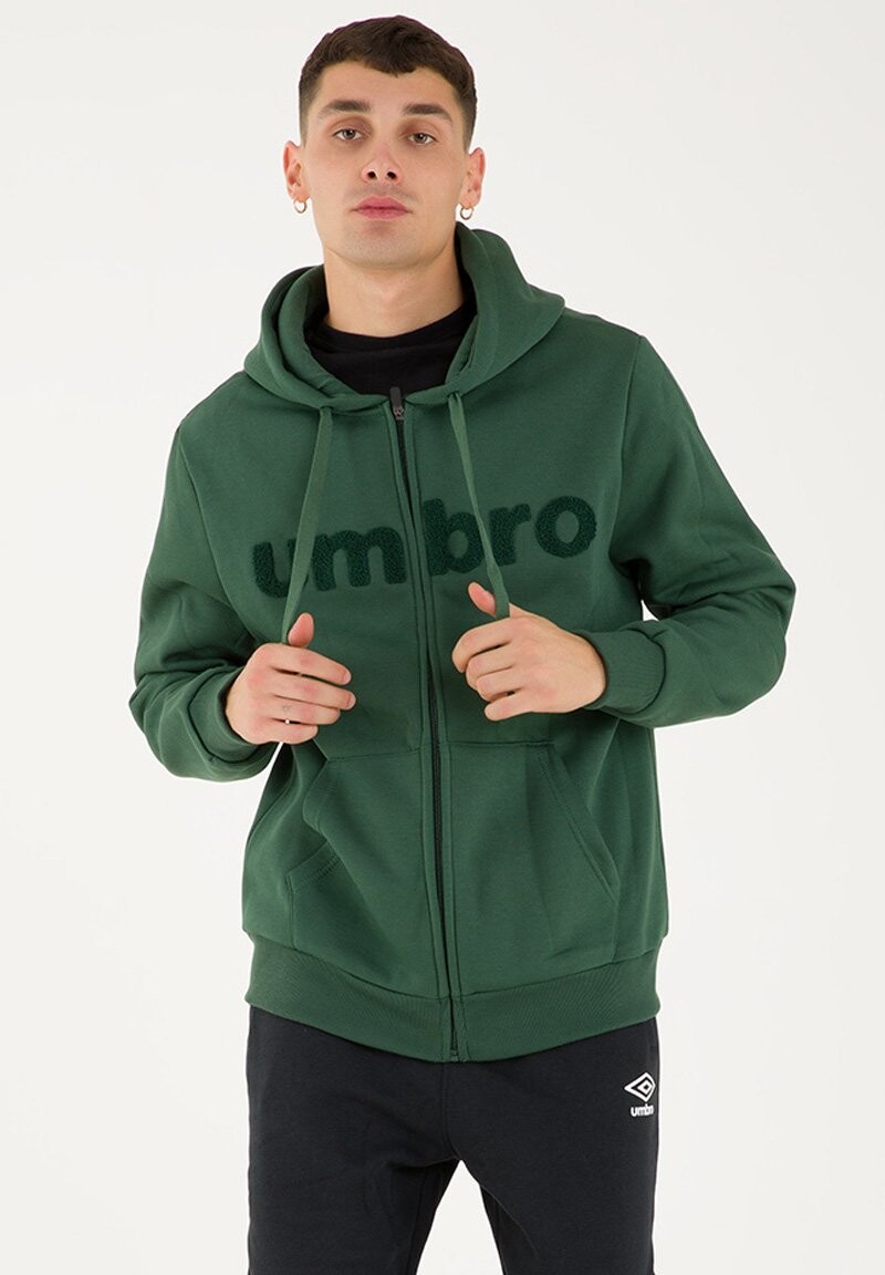 

Толстовка на молнии Umbro, зеленая, Зеленый