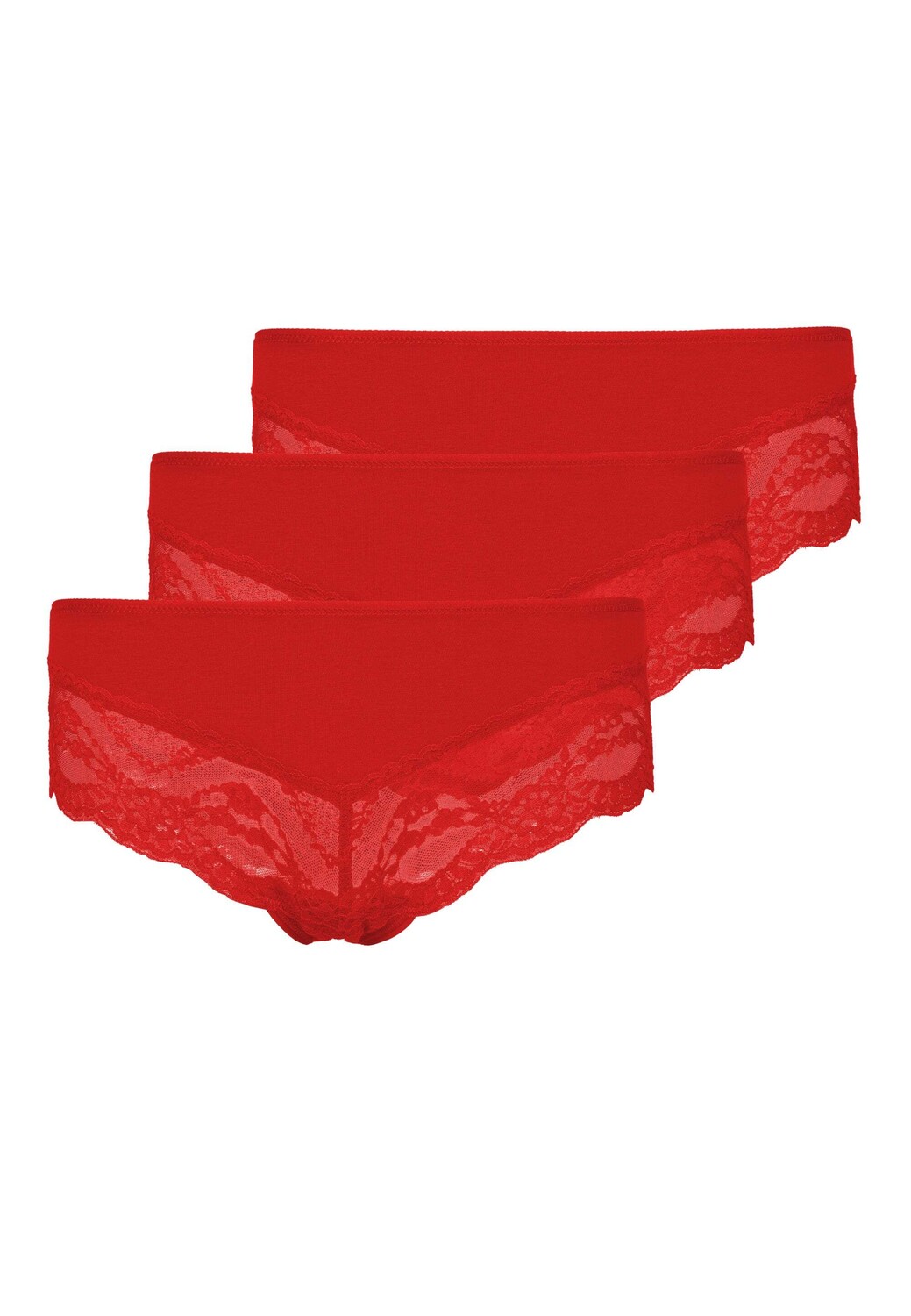 

Трусы SNOCKS Hipster mit Spitze aus Bio Baumwolle 3 шт, цвет Kirschrot