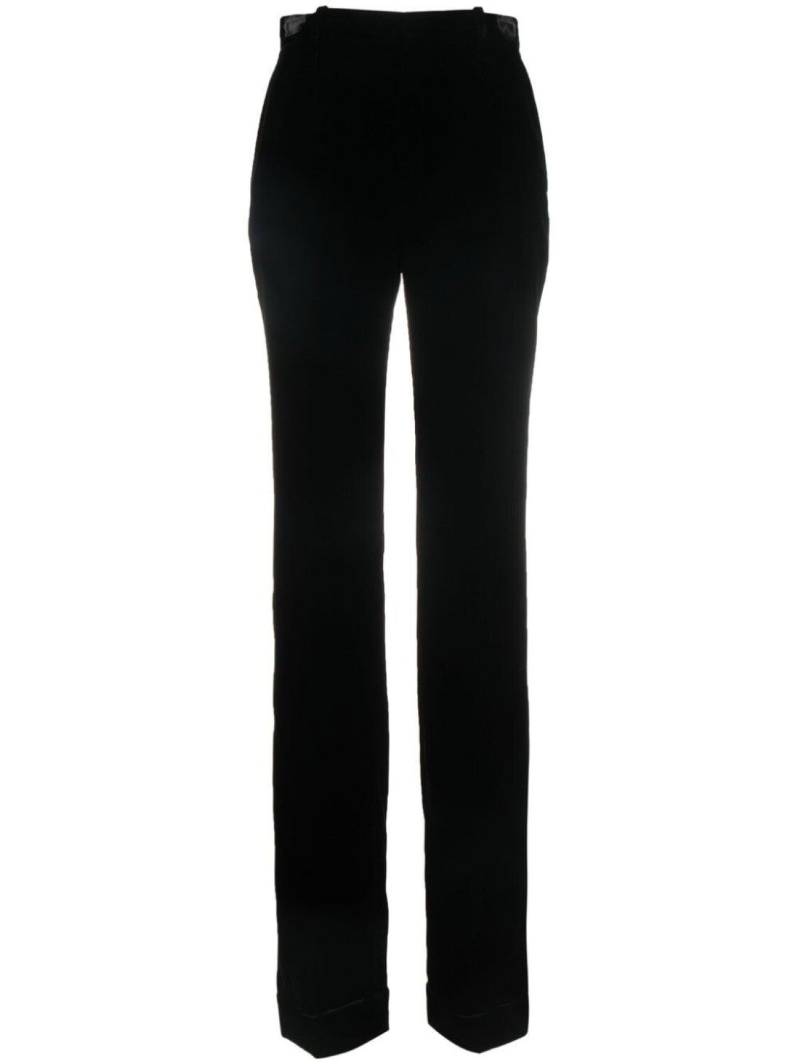 

Saint Laurent бархатные брюки с завышенной талией, черный