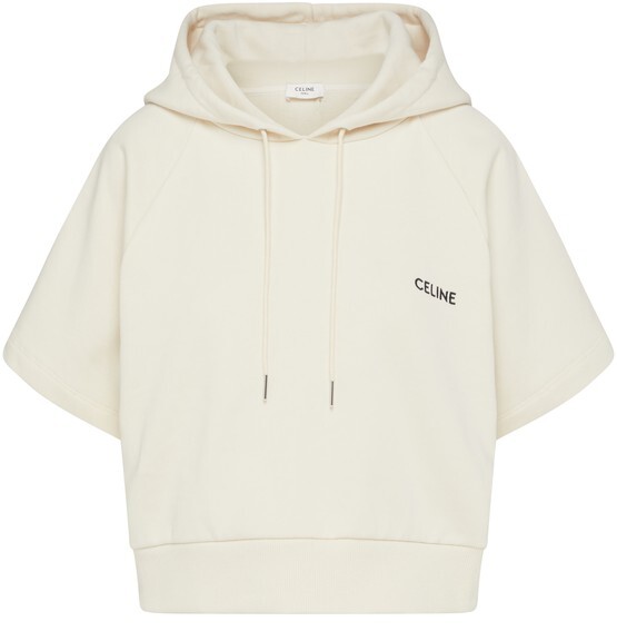 

Укороченная толстовка Celine из хлопкового флиса Celine