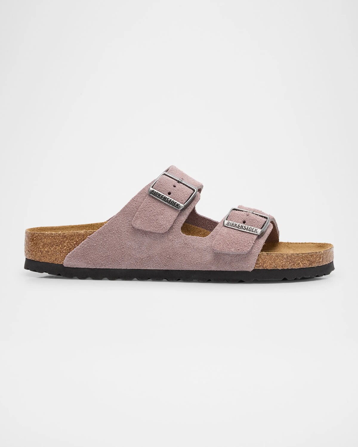 

Замшевые шлепанцы Arizona с двойной пряжкой Birkenstock, цвет Faded Purple