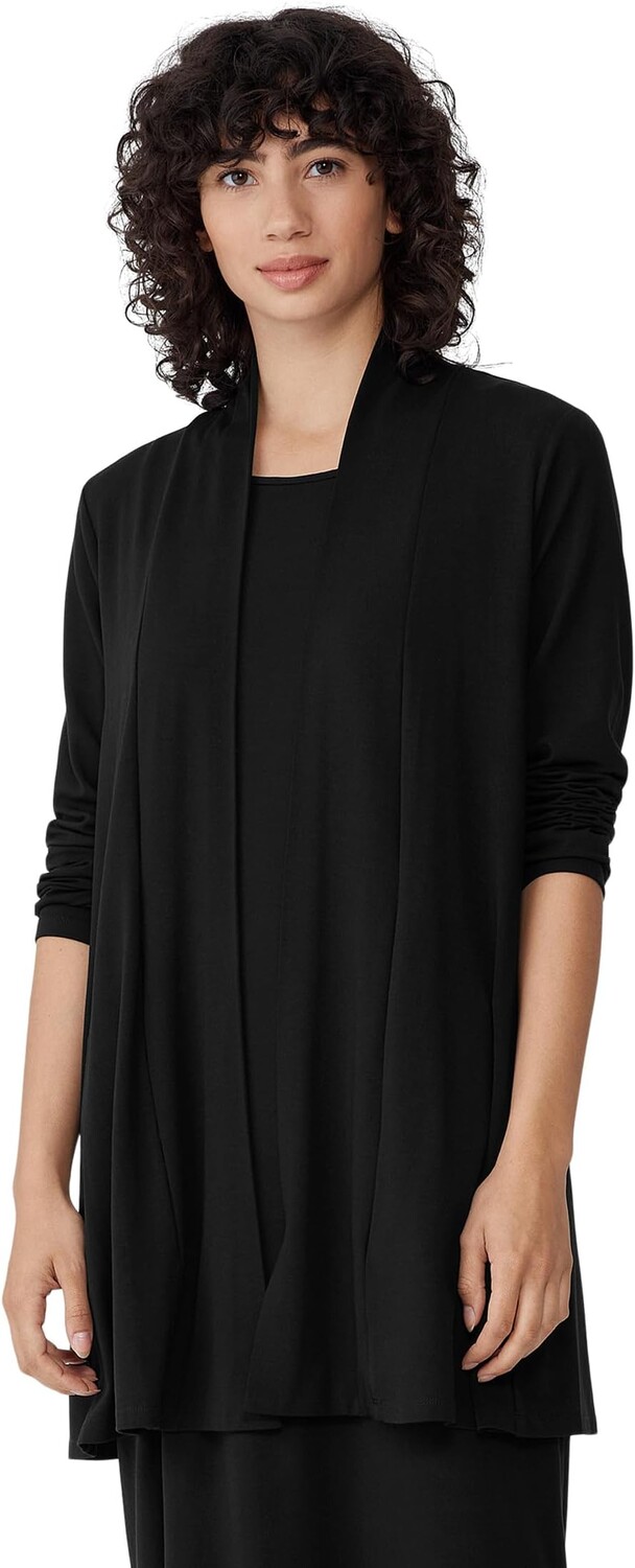 

Свитер Long Cardigan Eileen Fisher, черный