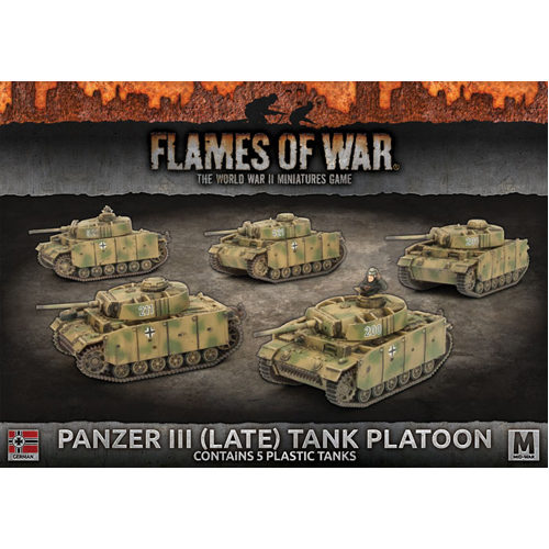 Фигурки Flames Of War: Panzer Iii (Late) Platoon фигурки flames of war stug late assault gun platoon x5 plastic