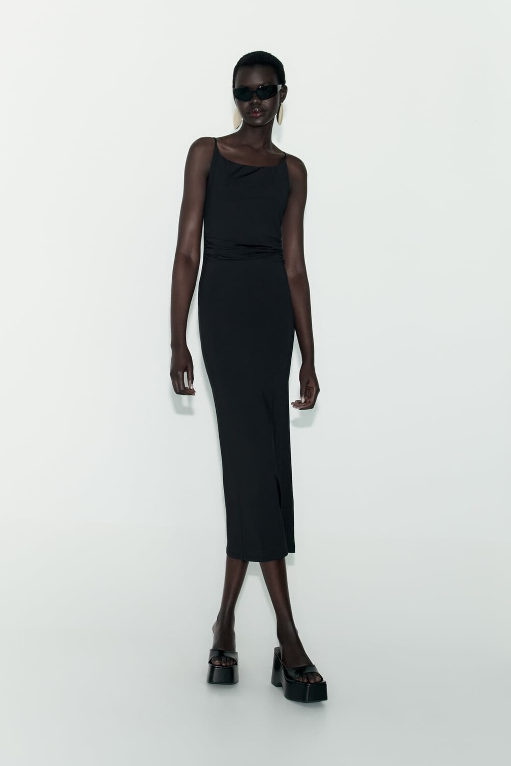 

Длинное платье ZARA, черный