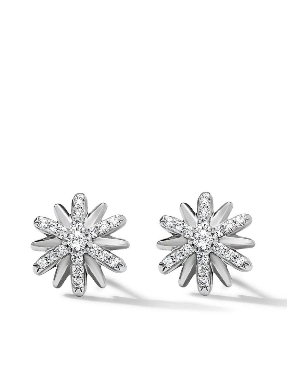 

Серебряные серьги Petite Starburst с бриллиантами David Yurman, серебряный