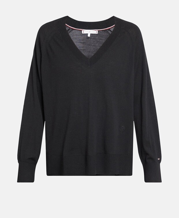 

Джемпер из мериносовой шерсти Tommy Hilfiger, черный