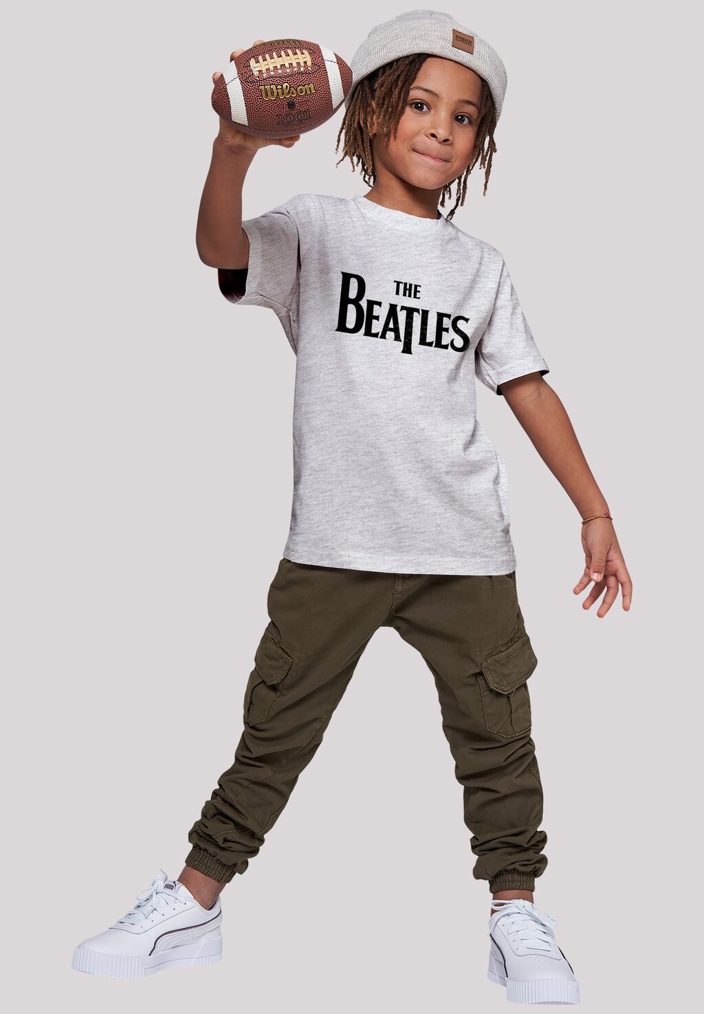 

Футболка с принтом THE BEATLES BAND DROP T LOGO F4NT4STIC, цвет heather grey