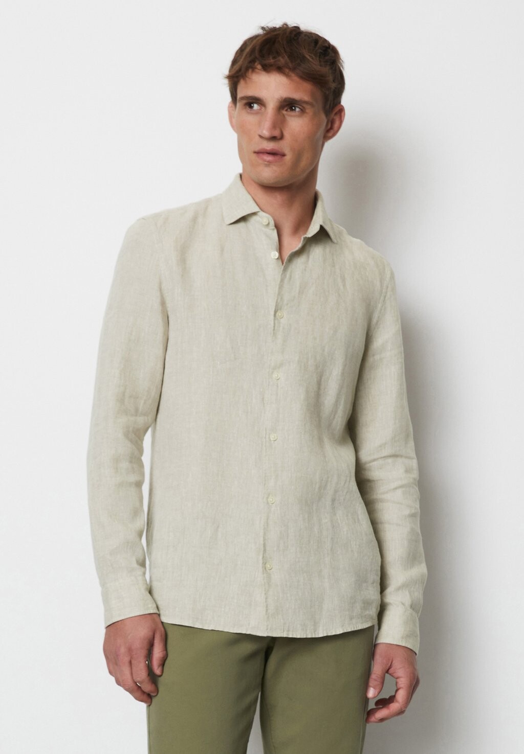 

Рубашка SPREAD COLLAR, LONG SLEEVE, ROUND HEM, STYLE Marc O'Polo, цвет multi oak