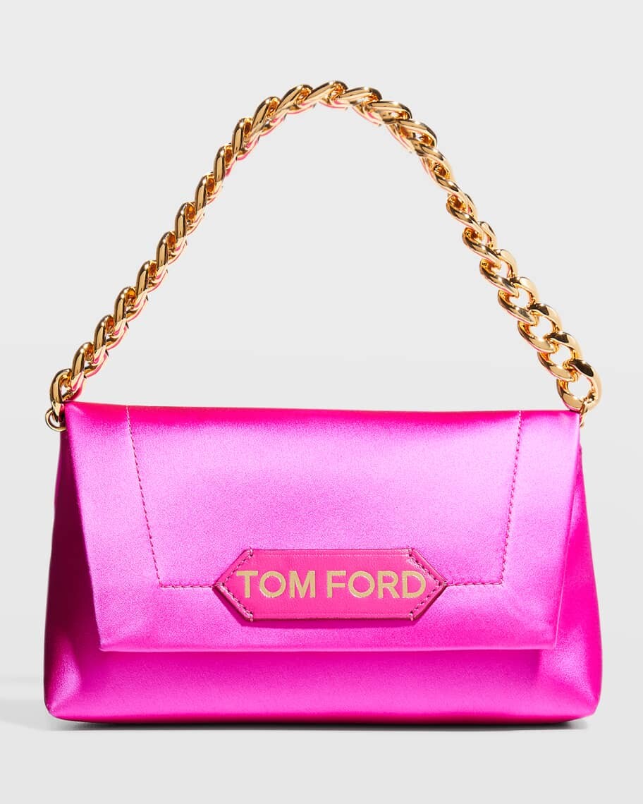 

Миниатюрная сумка через плечо с атласной цепочкой Label TOM FORD