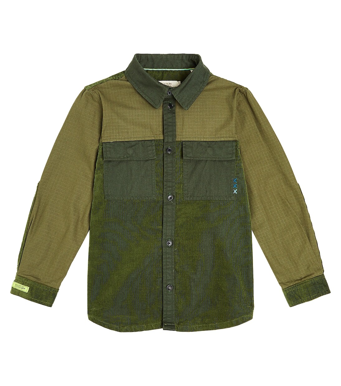 

Вельветовая рубашка из хлопка Scotch & Soda Kids, зеленый