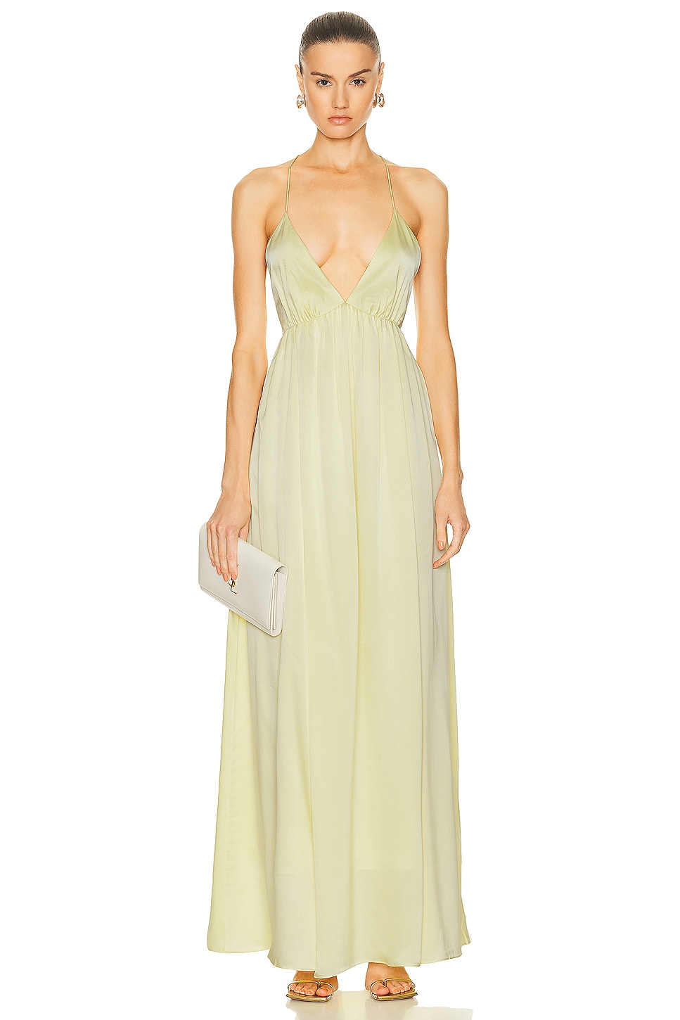 Платье Zimmermann Silk Slip, цвет Lemon